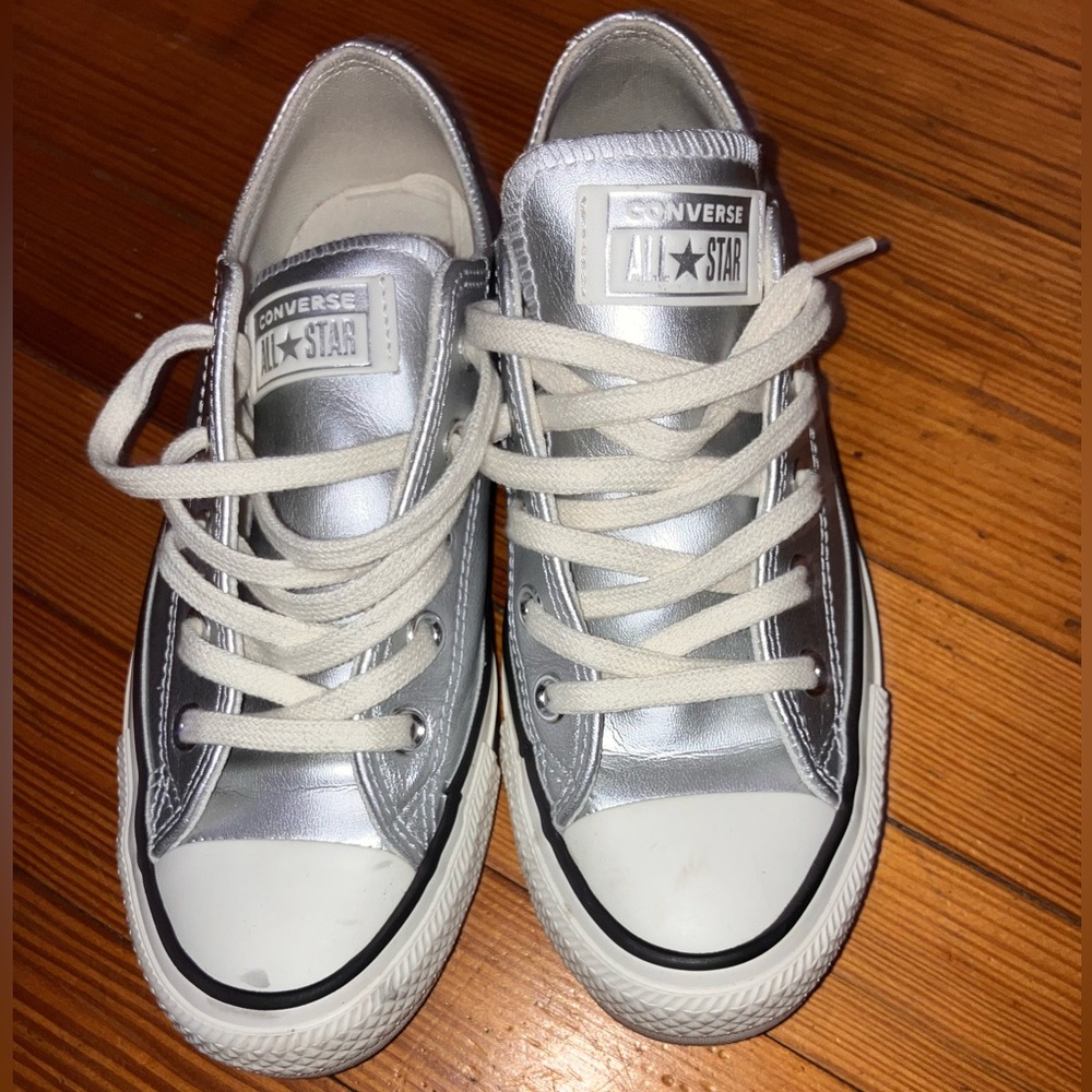 Silver Metallic Chuck Taylor All Star Oxford Sneaker